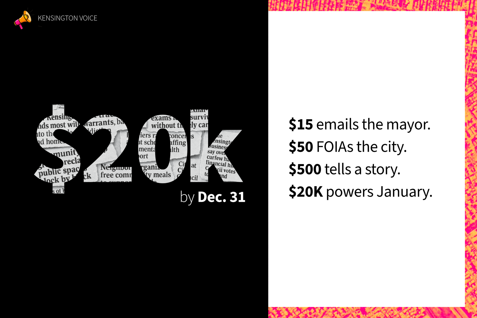 Power January: Help Kensington Voice start 2026 at full strength