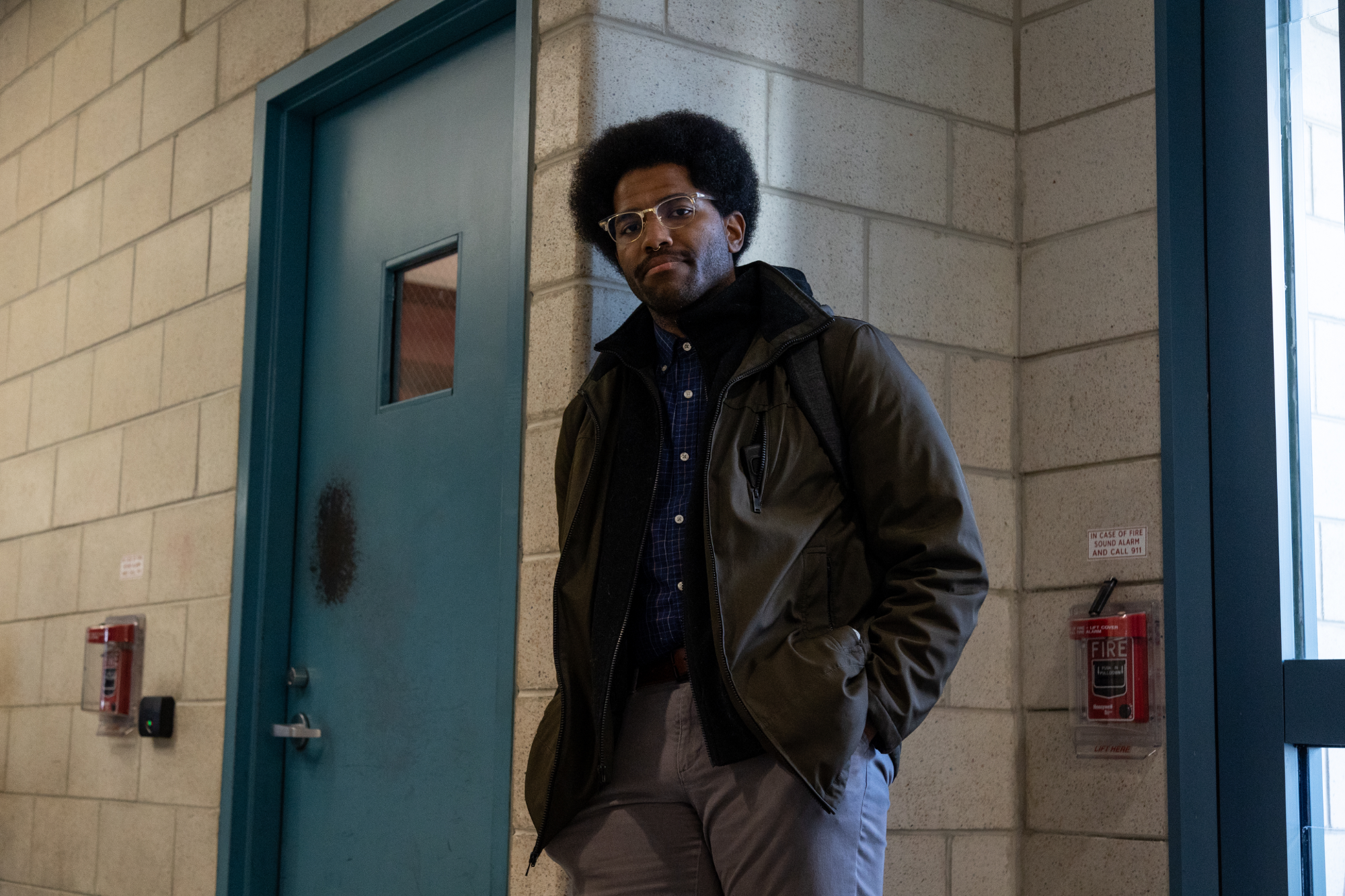 Solomon Furious Worlds, ACLU staff attorney, at the police district