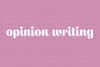 Turning your opinions into opinion articles