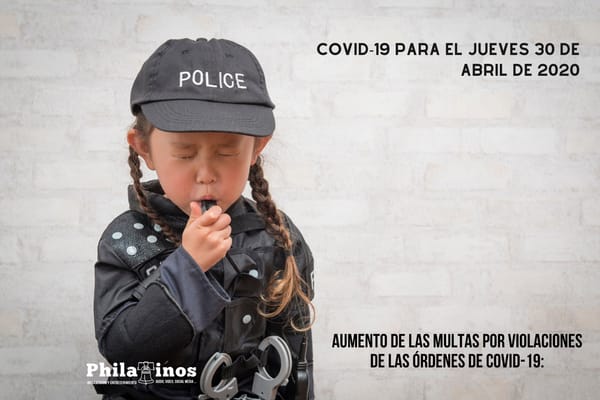 Actualización sobre el COVID-19 para el jueves 30 de abril de 2020